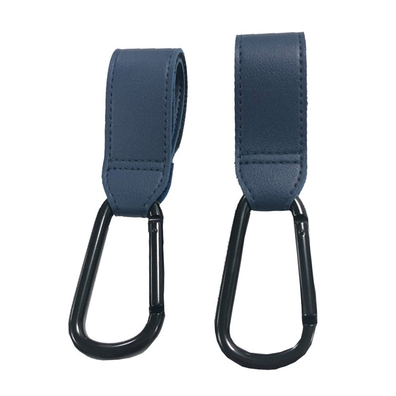 1/2pcs PU Leather Velcro Pram Hook