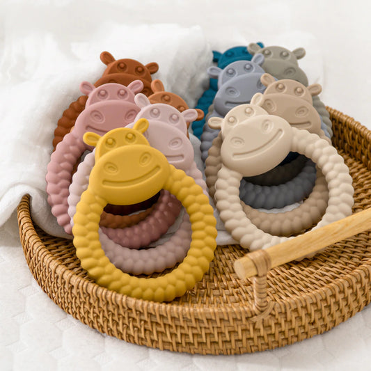 Silicone Hippo Teethers
